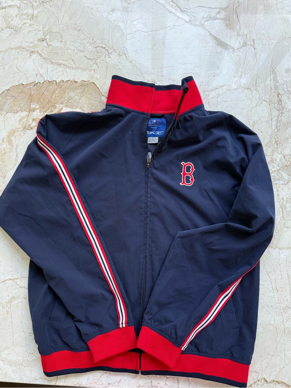 Men's Navy & Red Track Jacket with 'B' Chest Logo